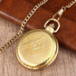 Steampunk Bronze/Gold Freemason Symbol Quartz Pocket Watch Fob Chain Pendant Clock High Grade Antique Pocket Timepiece Gifts