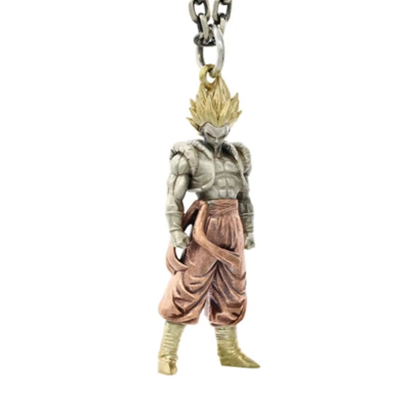BOCAI New Real S925 Silver Jewelry Original Monkey King Saiyan Pendant Man and Woman Couples Sweater Chain Accessories