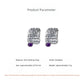 S925 Sterling Silver Stud Earrings for Women Mermaid Retro Texture Geometric Pattern Inlaid Amethyst Ear Stud Jewelry Wholesale