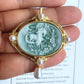 925 Sterling Silver Cameo Charms & Pendant Natural Agate Horse Pendant for Jewelry Making