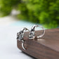 BOCAI New Real S925 Silver Ear Circle Trendy Punk Skull Design Men and Women Earrings Fashion Jewelry Accessories