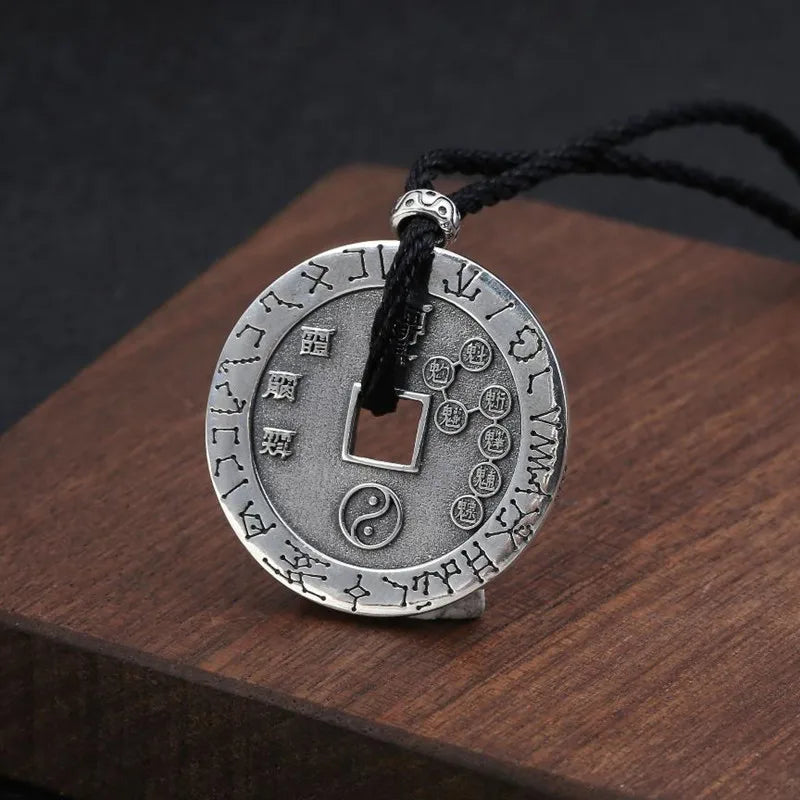 Necklace Pendant Real 925 Sterling Silver Amulet Tai Chi Eight Trigrams Luxury Brand Fine Jewelry Woman Man 2025 Love Gift P17