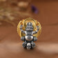 S925 Silver Pendant Necklace, Vintage Gold Flame Skull Men's Garuda Bird Chain, Gothic Statement Jewelry Gift for Men