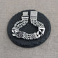 BOCAI NEW S925 Sterling Silver Vintage Personality Peace Pattern Buckle Men's Bracelet