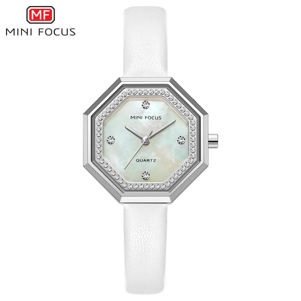 MINI FOCUS 0304 Brand Fashion Women Quartz Watch Luxury Leather Strap Waterproof Casual Girls Wristwatch Elegant Ladies Watches