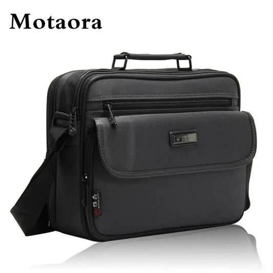 MOTAORA Men's Laptop Briefcase - Top Quality Waterproof Business Shoulder Bag, Classic & Durable Oxford Fabric, Multiple Sizes