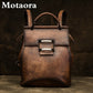 MOTAORA Women's Bag High Quality Vintage Backpack For Women Luxury Genuine Leather Backpacks Large Capacity Handmade Bags Female