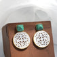 Natural White Shell Openwork 18K Gold Plated Earring Inlaid Black Agate 925 Sterling Silver Earrings Fashion Fine Jewelry Gift