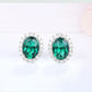 ATTAGEMS Vintage 925 Sterling Silver Lab Grown Moissanite Diamonds Emerald Gemstone Oval Cut Earrings Fine Jewelry Wholesale