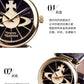 Vivienne Westwood Saturn Pendant Fashionable Exquisite Black Leather Strap Ladies' Watch