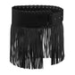 Punk Ladies Tassel Wide Belt Pu Brown Trendy Decorative Belt Nightclub Hot Girl Y2k Personality Motorcycle Trendy Belt