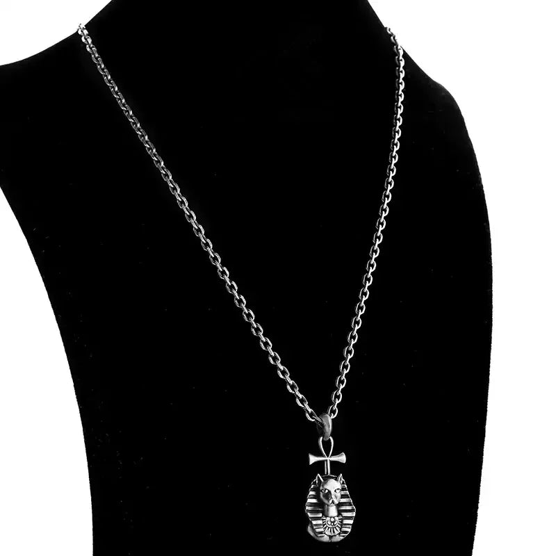 Pendant 100% Real 925 Sterling Silver 2025 Trend Necklace Pendant Egyptian Mythical Cat God Luxury Jewelry Men Women Gift P21