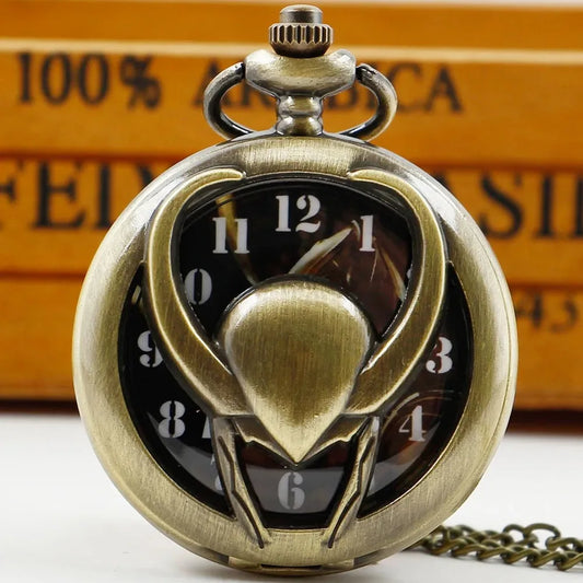Antique Brass Metal Hollow Carving Quartz Pocket Watch High Quality Neutral Necklace Timing Pendant for Men and Women Gifts