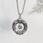 Real S999 Sterling Silver Retro Lucky Double Dragons Pendant For Men Women Chinese Style Fortune Dragon Round Chain Pendant