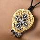 S925 Silver Pendant Necklace, Vintage Gold Flame Skull Men's Garuda Bird Chain, Gothic Statement Jewelry Gift for Men