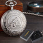 Mechanical Pocket Watch Luxury Antique Skeleton Men Steampunk Mechanical Fob Watches Clock Pendant Hand-winding Relogio De Bolso