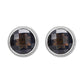 S925 Sterling Silver Studs Earring for Women Retro Edging Tangent Plane Smoky Quartz Ear Studs Fashion Classic Jewelry Wholesale