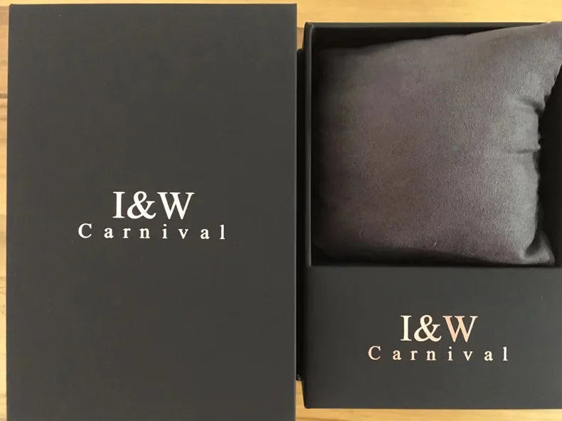 CARNIVAL Fashion Watch for Women Brand Luxury Ladies Square Leather Girls Quartz Wristwatches Waterproof Womens 2025 Reloj Mujer