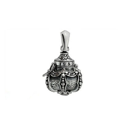 Buddha Men Pendant 925 Sterling Silver Ruby Buddhist Heart Sutra Can Hold Thing Gum Box Necklace Pendant Jewelry 2025 New FP47