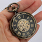 Open Face Roman Numerals Display Mechanical Hand Winding Pocket Watch Elegant Fashion Antique Manual Pocket Clock Gift for Male