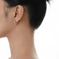 F.I.N.S S925 Sterling Silver Irregular Shaped Hoop Earrings Enamel Zircon Small Piercing Ear Buckles Retro Old Fine Jewelry