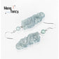 S925 Silver Inlaid Natural A goods Jadeite Blue Water Retro Dragon Ice Jade Earrings Exquisite High-grade Luxury Quality Jewelry