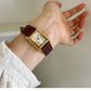 2026 New Luxury Watch Retro Classic Square Leather Quartz Watch Women High Texture Quality Ladies Watch Gift for Women