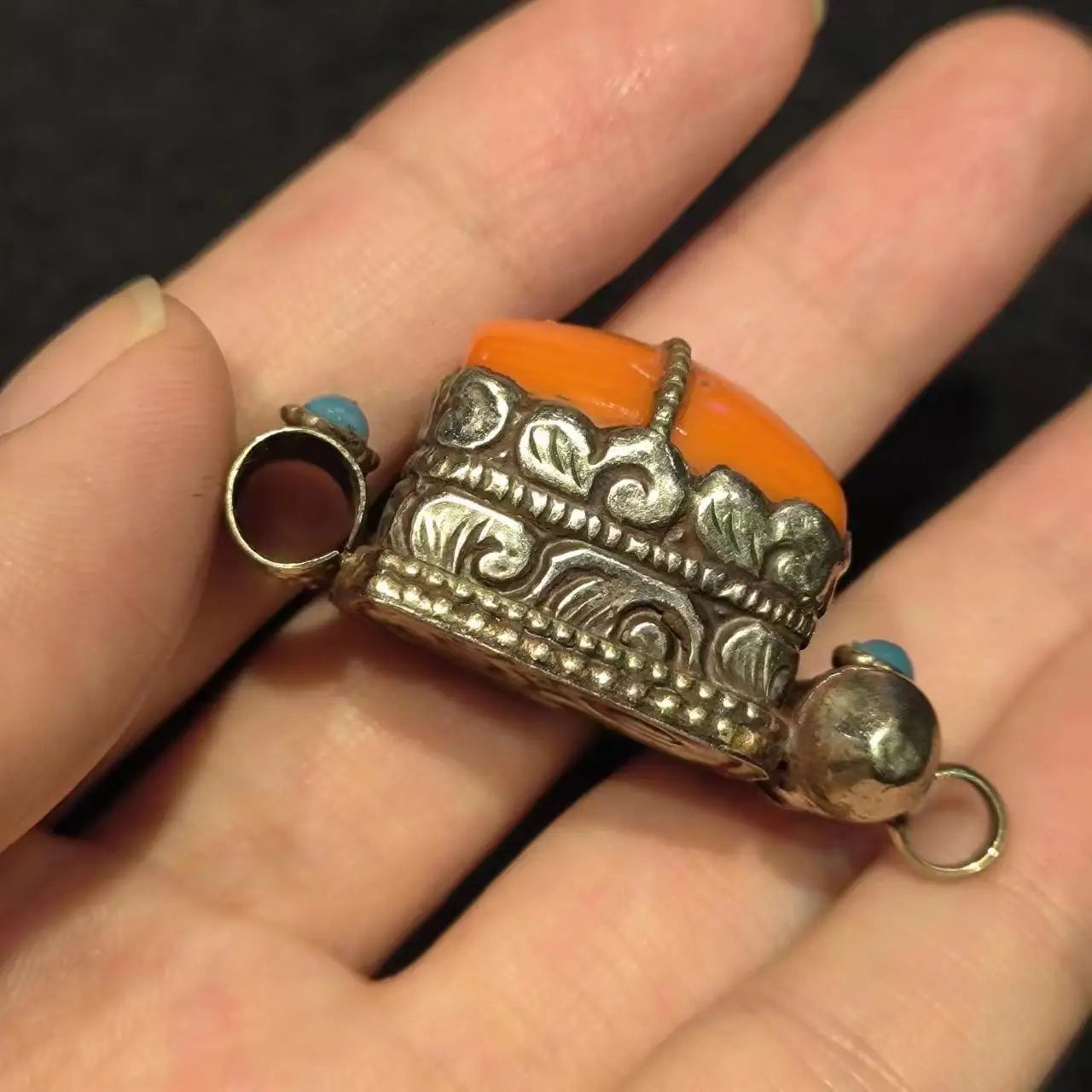 1pcs/lot Tibetan style white copper sea bamboo vajra pendant necklace retro ethnic style accessories jewelry amulet folk-custom