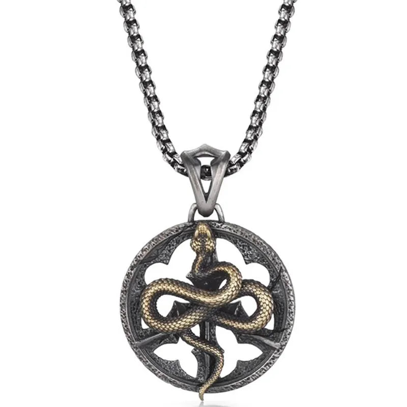 Necklace Pendant Real 925 Sterling Silver Retro Kui Snake Luxury Fine Jewellery Woman Man 2025 St Valentine Day Love Gift P35