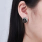 S925 Sterling Silver Studs Earring for Women Retro Edging Tangent Plane Smoky Quartz Ear Studs Fashion Classic Jewelry Wholesale