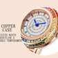 Women Fashion Quartz Watch Light Luxury Brand All Sky Star Leather Strap Diamond Jewelry Crystal Ladies Wristwatches Gift