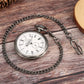 Steampunk Antique Stylish Mechanical Hand Winding Men Pocket Watch Unique Dial Design Open Face Pendant Luxury Pocket Clock Man