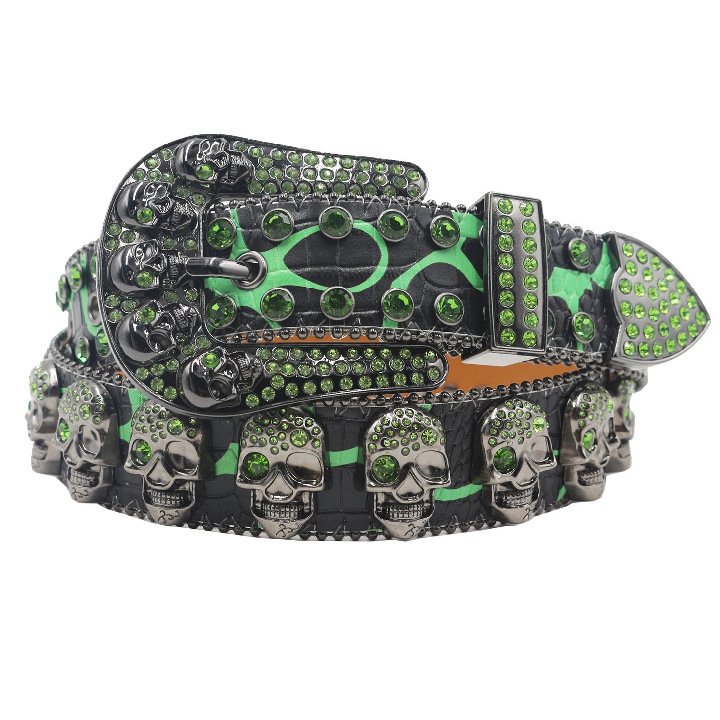 Nice Women's Skull Rhinestone Hollow Belt Women's Pin Buckle Studded Belt For Women Wedding Party Belt Valentines Gifts For Her