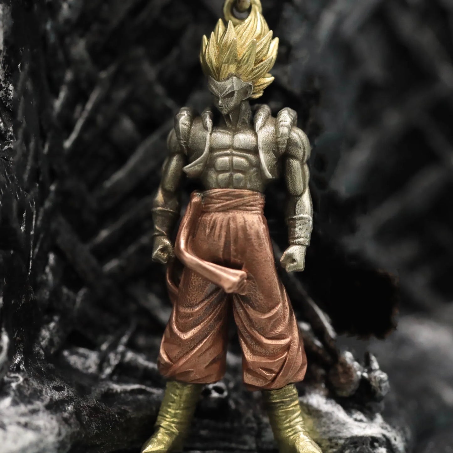 BOCAI New Real S925 Silver Jewelry Original Monkey King Saiyan Pendant Man and Woman Couples Sweater Chain Accessories