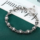 S925 sterling silver bracelet men thick skull heavy industry thai silver retro distressed punk trendystylish jewelry