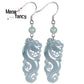 S925 Silver Inlaid Natural A goods Jadeite Blue Water Retro Dragon Ice Jade Earrings Exquisite High-grade Luxury Quality Jewelry