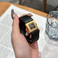 Guou Women Quartz Watch Luxury Clock Fashion Vintage Orologio Retro Classic Black Gold Square Reloj Ladies Leather Wrist Watches