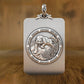 BOCAI S999 Sterling Silver Charms Pendants for Women Men New Fashion Solid Zodiac Tiger Square Punk Jewelry Amulet Wholesale