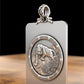 BOCAI S999 Sterling Silver Charms Pendants for Women Men New Fashion Solid Zodiac Tiger Square Punk Jewelry Amulet Wholesale