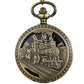 Mechanical Pocket Watch Luxury Antique Skeleton Men Steampunk Mechanical Fob Watches Clock Pendant Hand-winding Relogio De Bolso