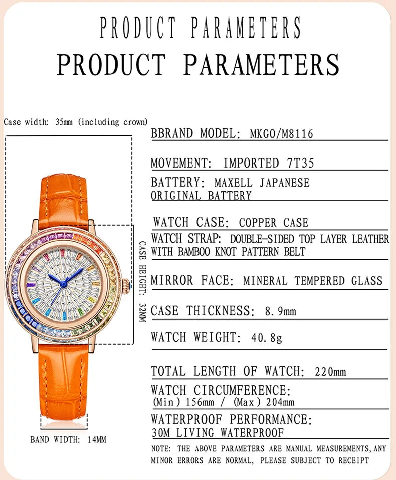 Women Fashion Quartz Watch Light Luxury Brand All Sky Star Leather Strap Diamond Jewelry Crystal Ladies Wristwatches Gift