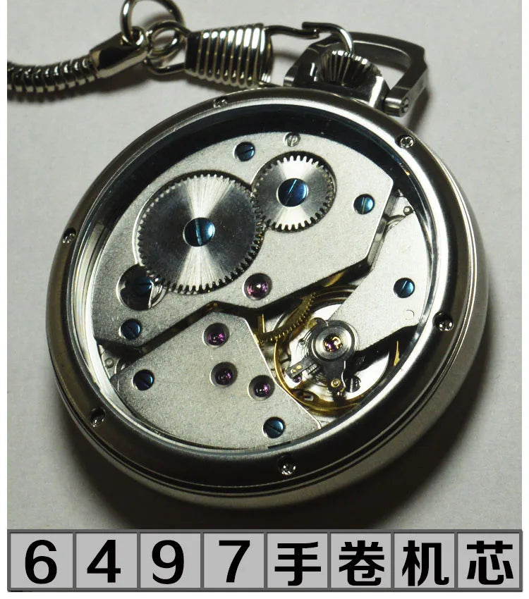 Men's mechanical pocket watch 6497 hand-wound manual mechanical movement niche classic vintage bracelet