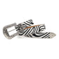 Unisex New Arrival Punk Style Leopard Zebra Print Rhinestone Belt With Alloy Buckle Y2K Belt For Men Women Faux Leather