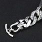 s925 sterling silver ornament retro personality all match trendy fashion Thai silver domineering lion's head bracelet for men