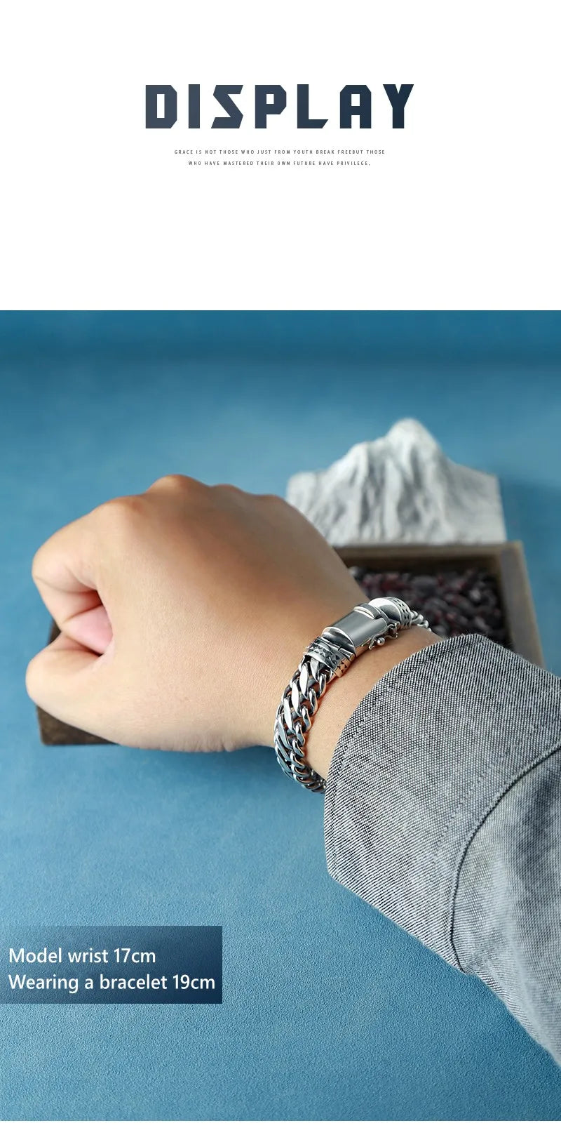 BOCAI New S925 Silver Domineering Bold Style Half Round Pattern Bolt Lock Men's Bracelet Personalized Trend Punk Hip-Hop Jewelry