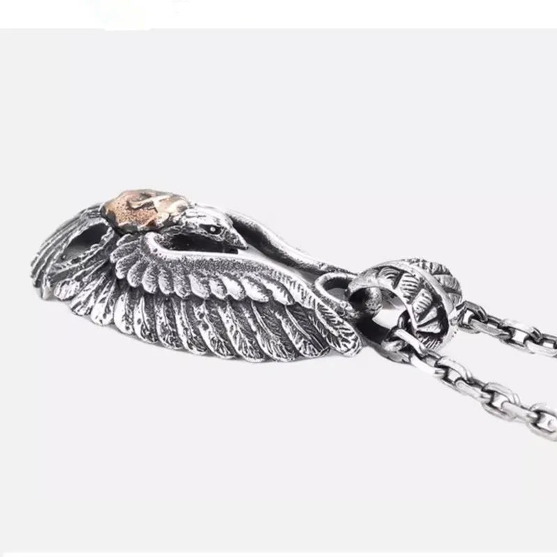 Necklace Pendant Real 925 Sterling Silver Indian Eagle Feathers Luxury Brand Jewelry Woman Man 2025 Envíos Gratis Love Gift P33