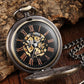 Eagle Antique Steampunk Pocket Watch Vintage Roman Numerals pocket watches for men Necklace Pendant Clock Chain Men's Women Lady
