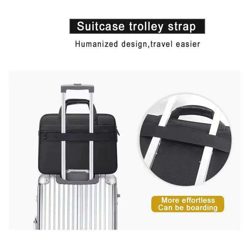 15.6" Laptop Bag Large Capacity Waterproof Business Briefcase Messenger Shoulder Bag for Men Women Travel Work Office Commuter