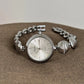Luxury Antique Ladies Bracelet Round Metal Textured Quartz Watch Stainless Steel Waterproof Women's Watch