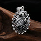 925 Sterling Silver Flower Pendant Thai Silver Antique Finish Vintage Boho Chic Jewelry